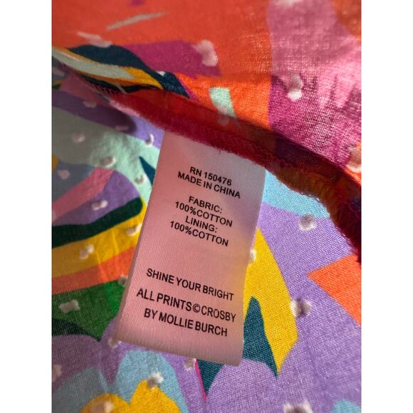 CROSBY by Mollie Burch Rosie Heat Waves  Floral Blouse XXS - Picture 4 of 6